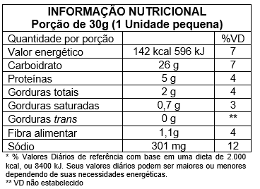 Informação Nutricional Capeletti Sabor Carne 450g